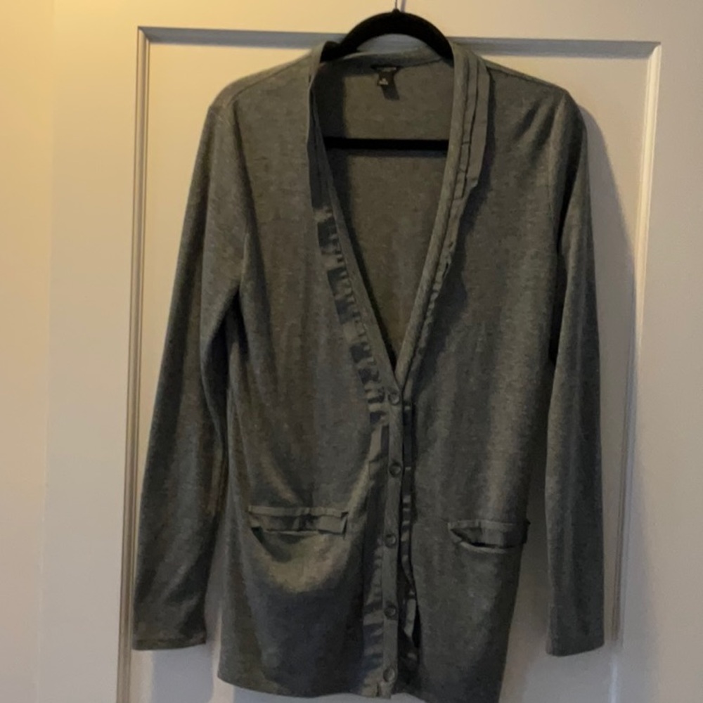 Ann Taylor Gray Cardigan Sweater
